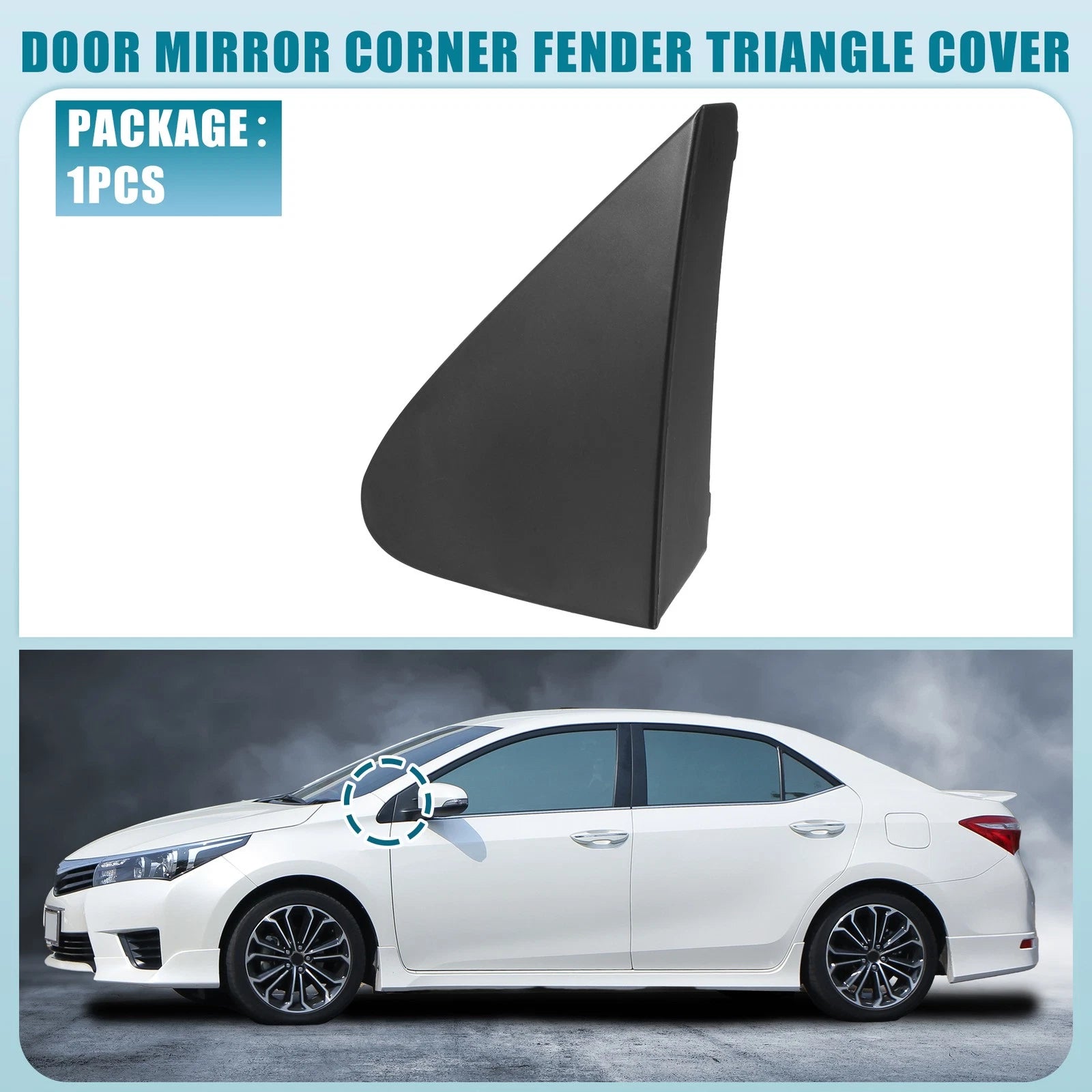 Left Car Mirror Corner Fender Triangle Cover No. 6011812010 for Toyota Corolla (2014–2019)