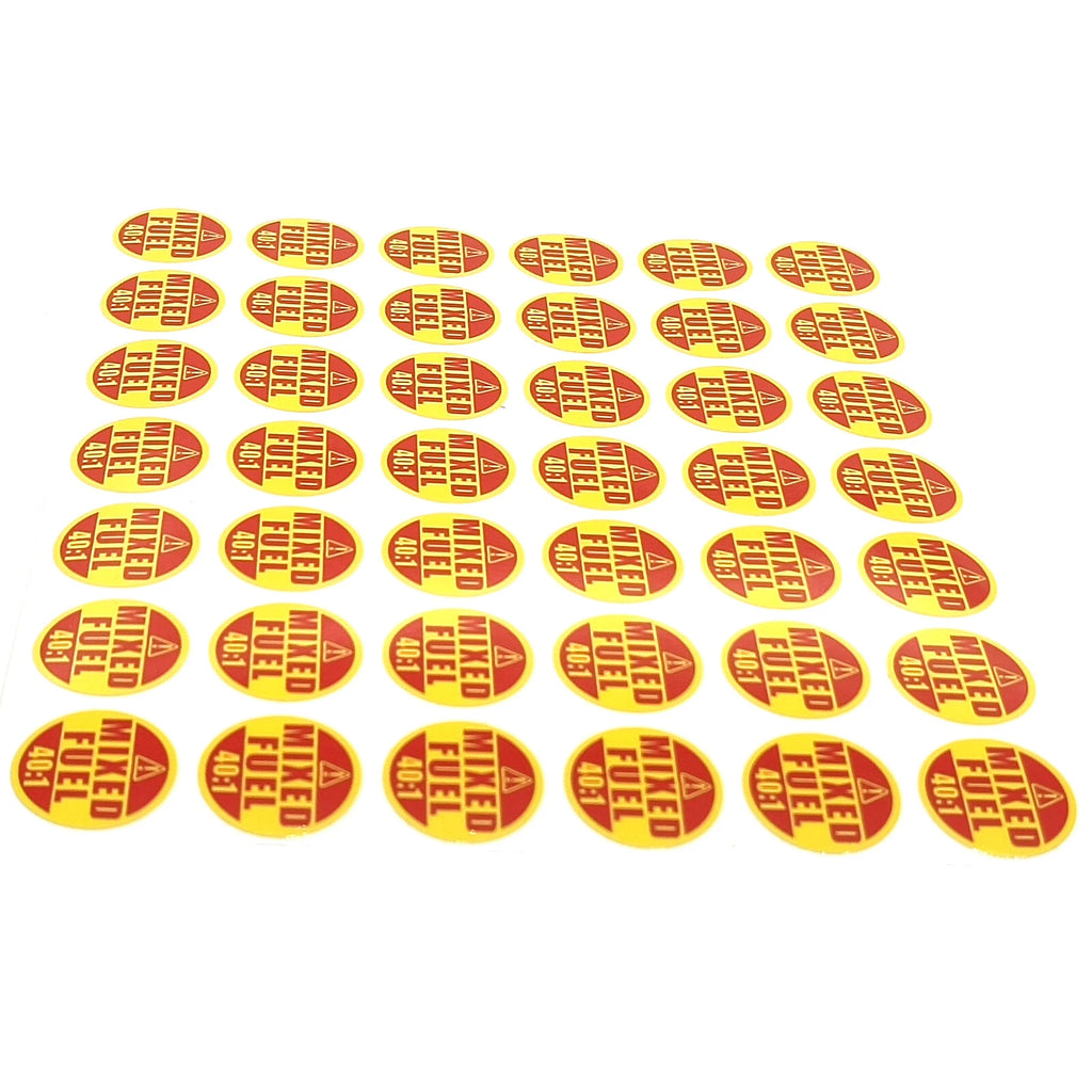 Mixed Fuel 40:1 Sticker for
