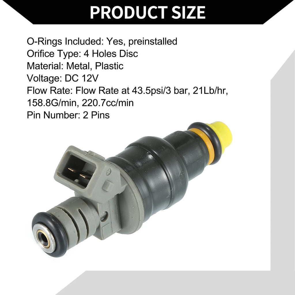 Set of 6 Fuel Injectors No.F65Z-9F593-A for Ford F-150 (1997–1998) 4.2L