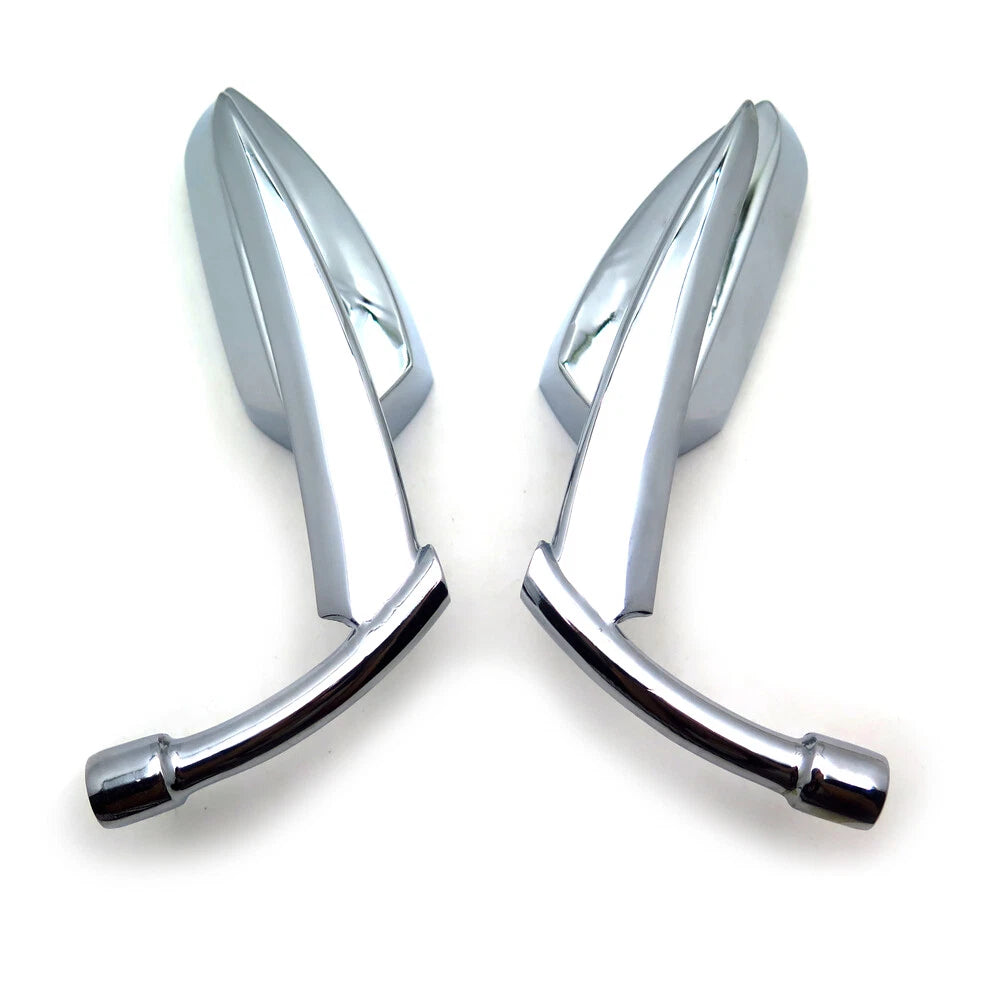 Chromed Blade Mirrors for Kawasaki Vulcan, Honda Rebel, Shadow, Yamaha R1, R6