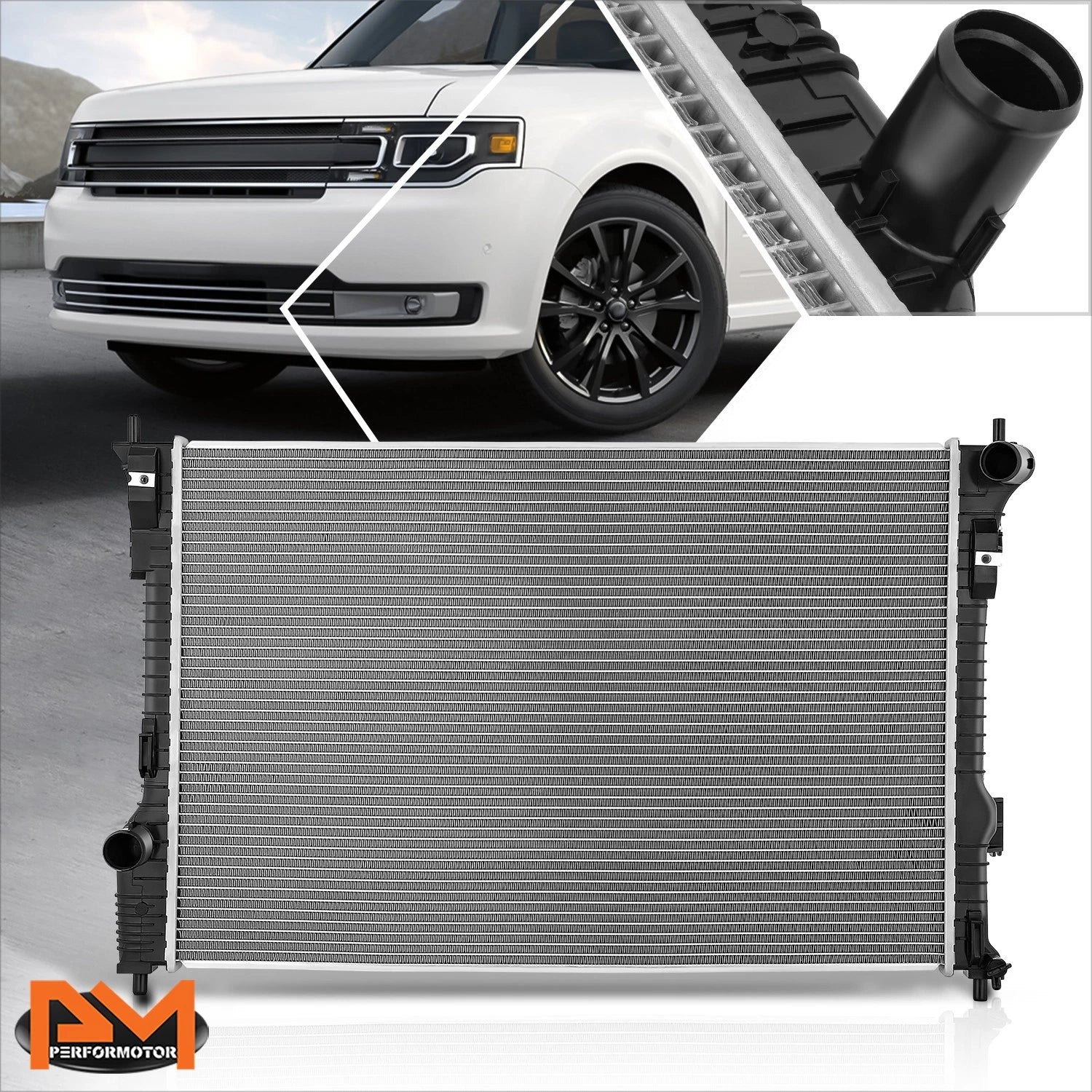 Full Aluminum Core Radiator for Ford Flex/Lincoln MKT (2013–2019) DPI-13447