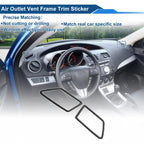 Set of 2 Air Condition Outlet Vent Trim Cover Frame for Mazda 3 (2010–2013) Black