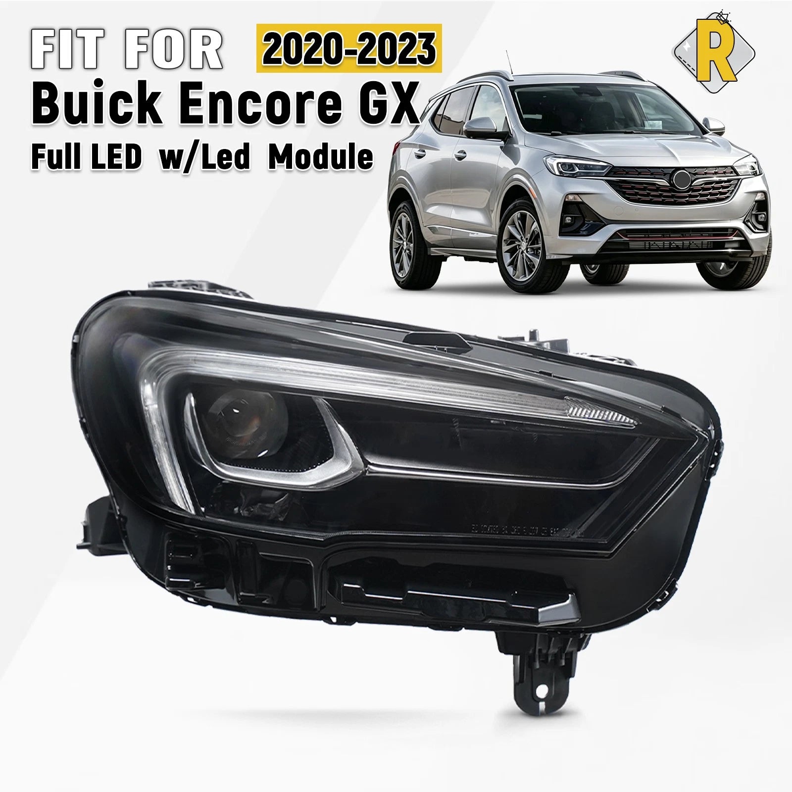 Full LED Headlight for Buick Encore GX (2020–2023) Right Passenger Side