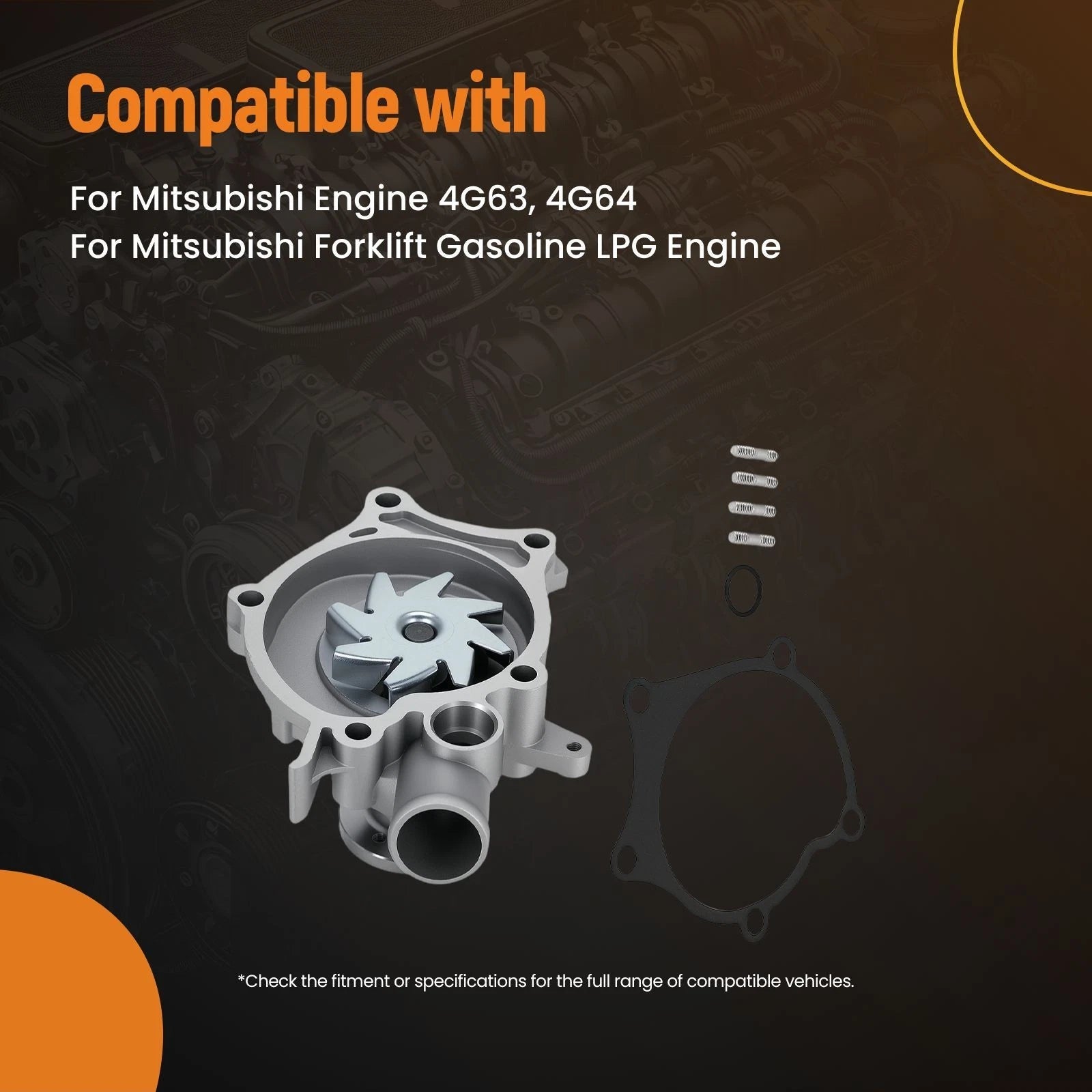 Cooling Water Pump for Mitsubishi Forklift 4G63/4G64 (1990–1999) 1041579