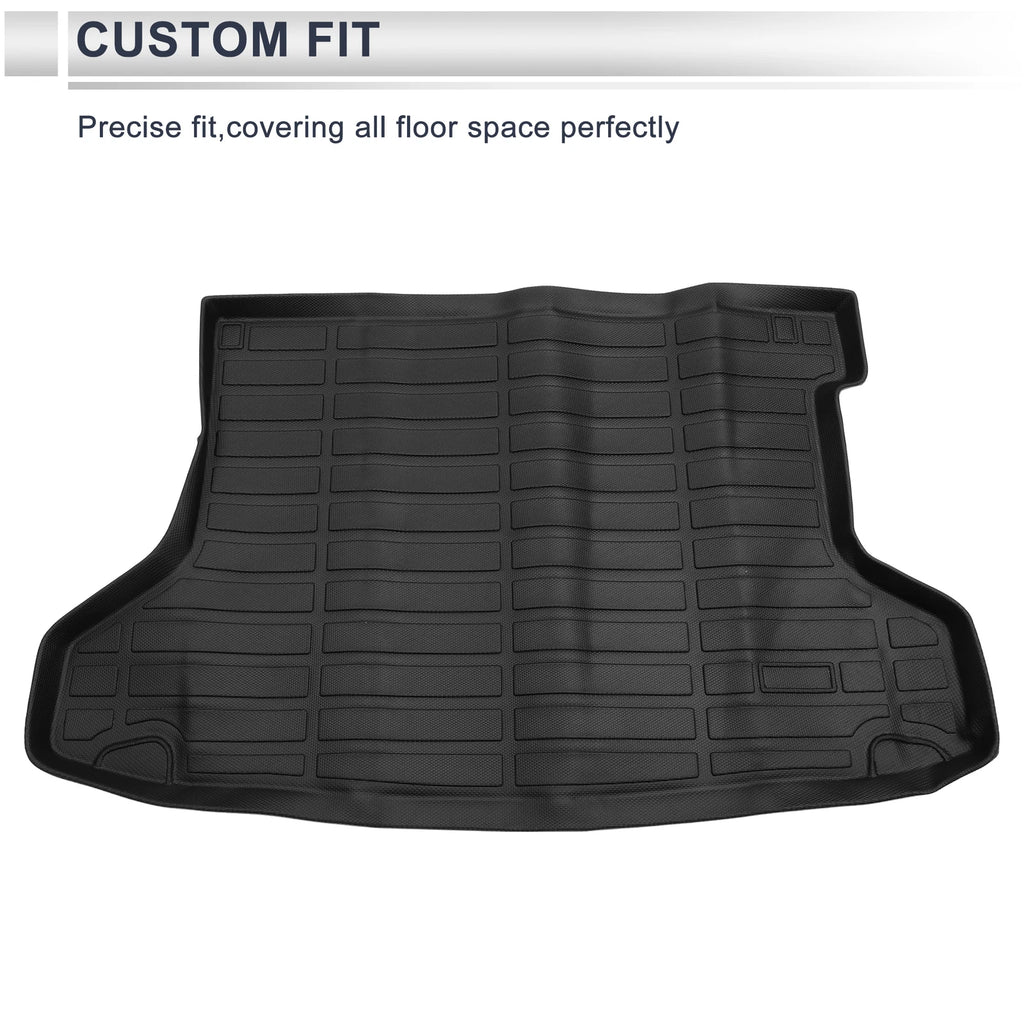 Cargo Liner Rear Trunk Mat for Honda HR-V FWD (2016–2022) TPE Long Grid Pattern