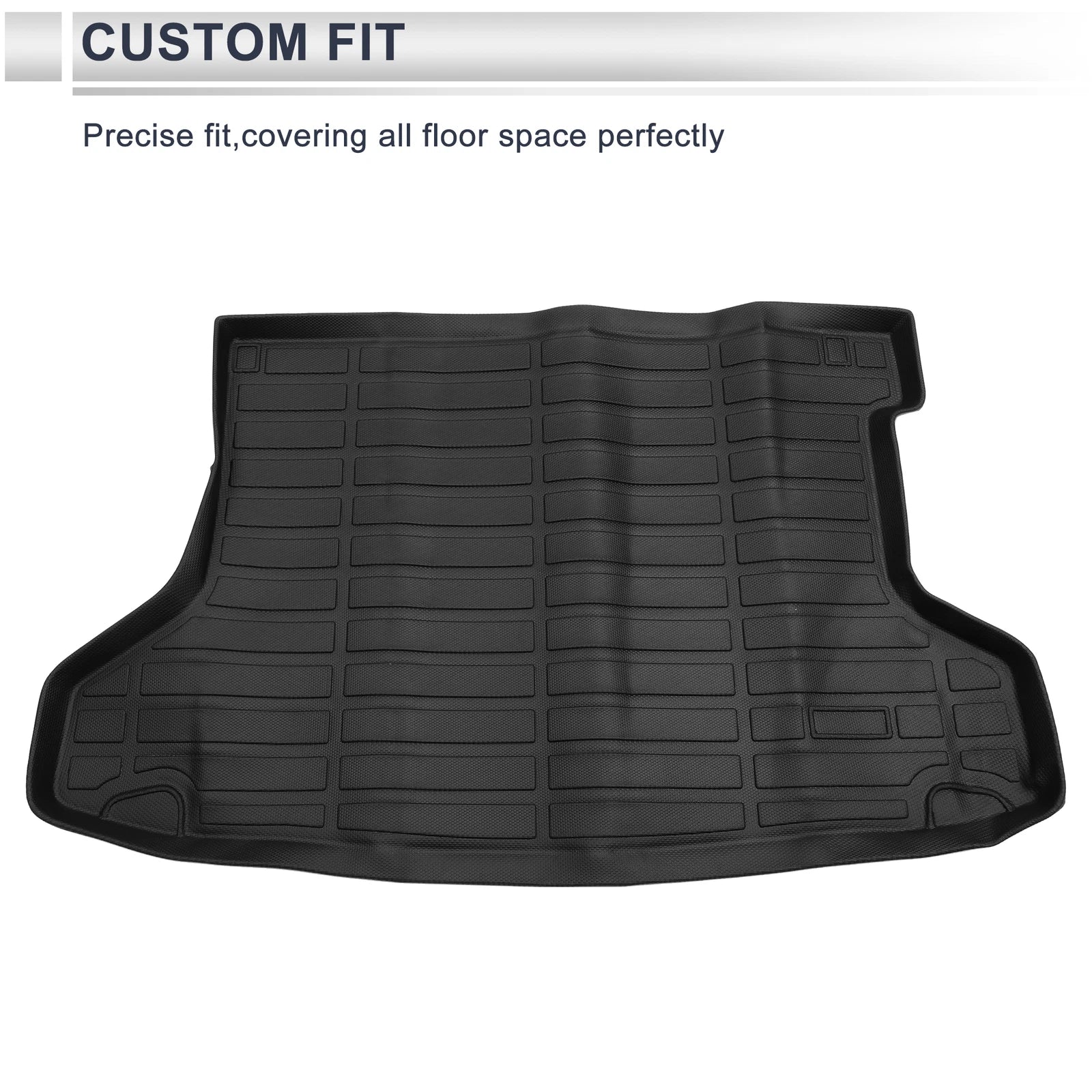 Cargo Liner Rear Trunk Mat for Honda HR-V FWD (2016–2022) TPE Long Grid Pattern
