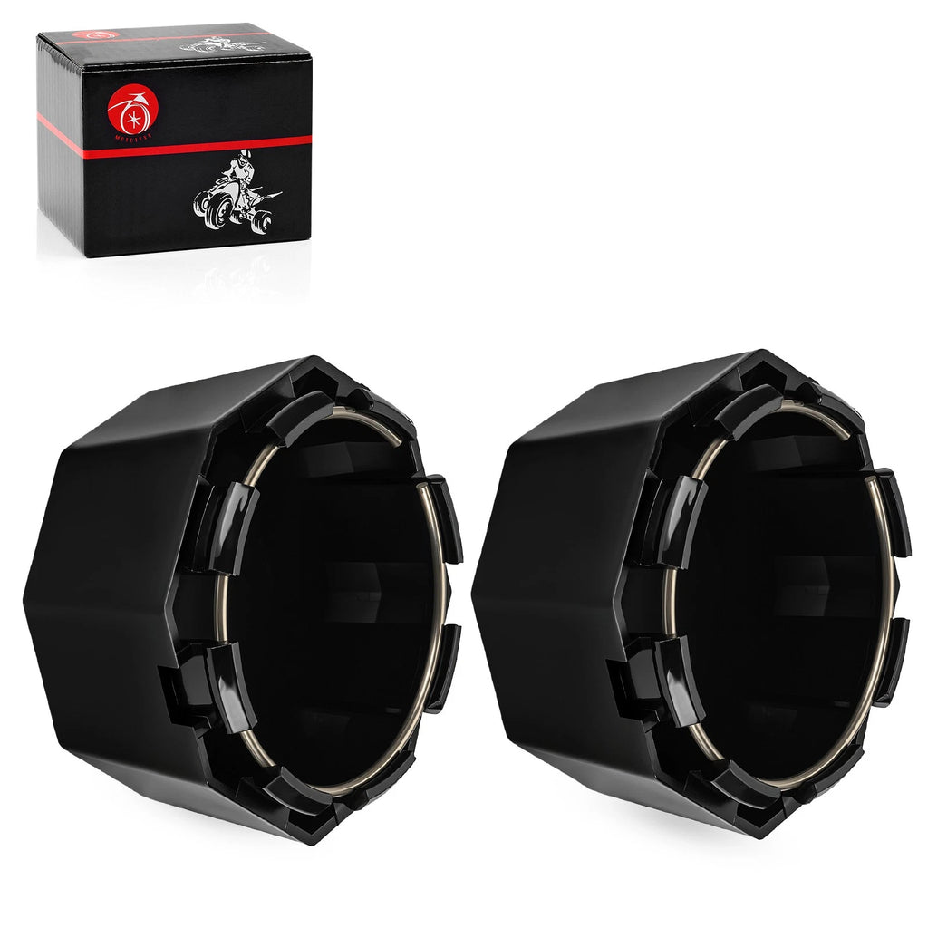 2X Matte Black Hub Cap Cover for Polaris Sportsman 570 Touring EPS (2024)