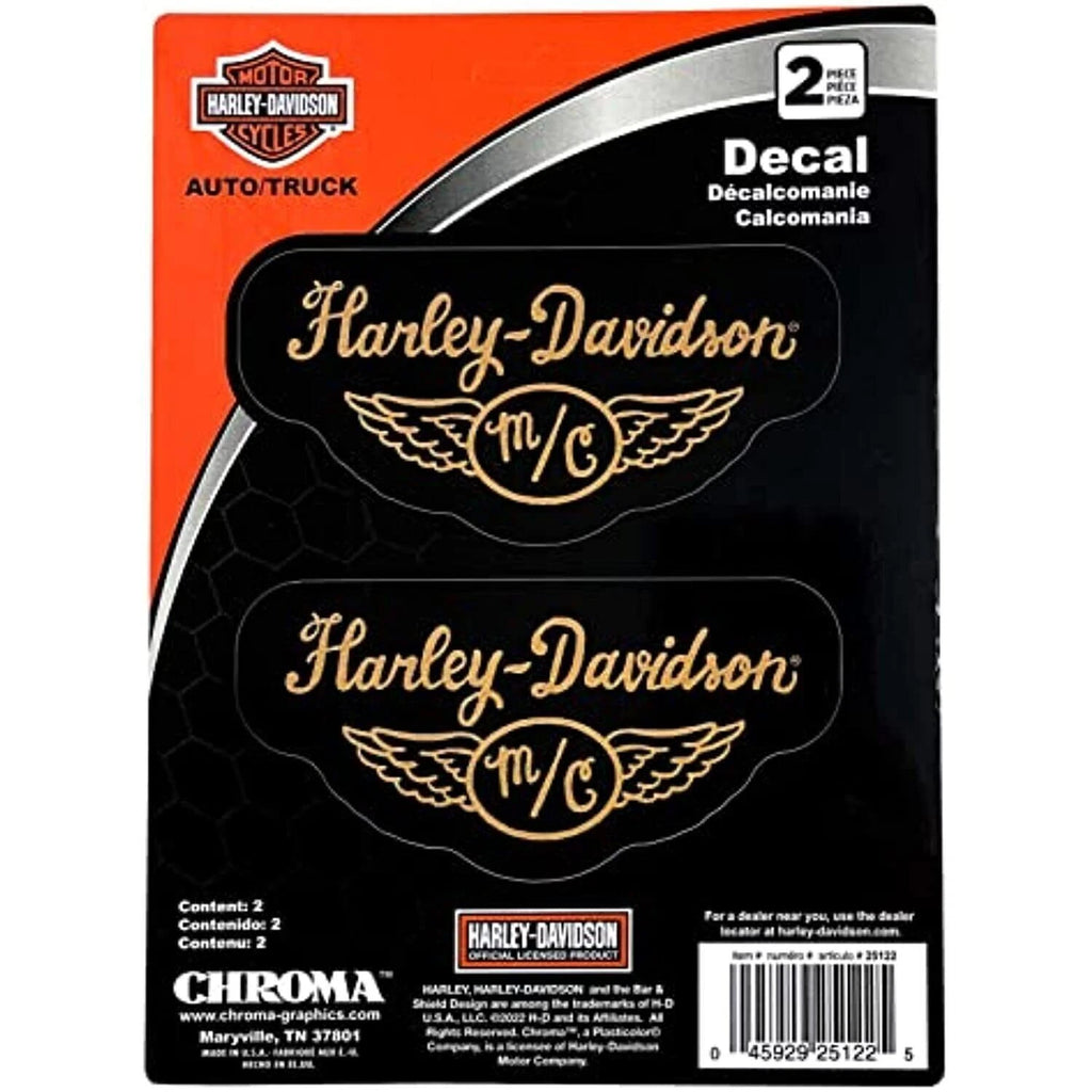 Vintage Winged Decal Logo for Harley-Davidson Motorcycle (M/C 25122)