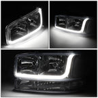 LED DRL Bar Headlight Bumper Lamp for GMC Sierra (1999–2007)