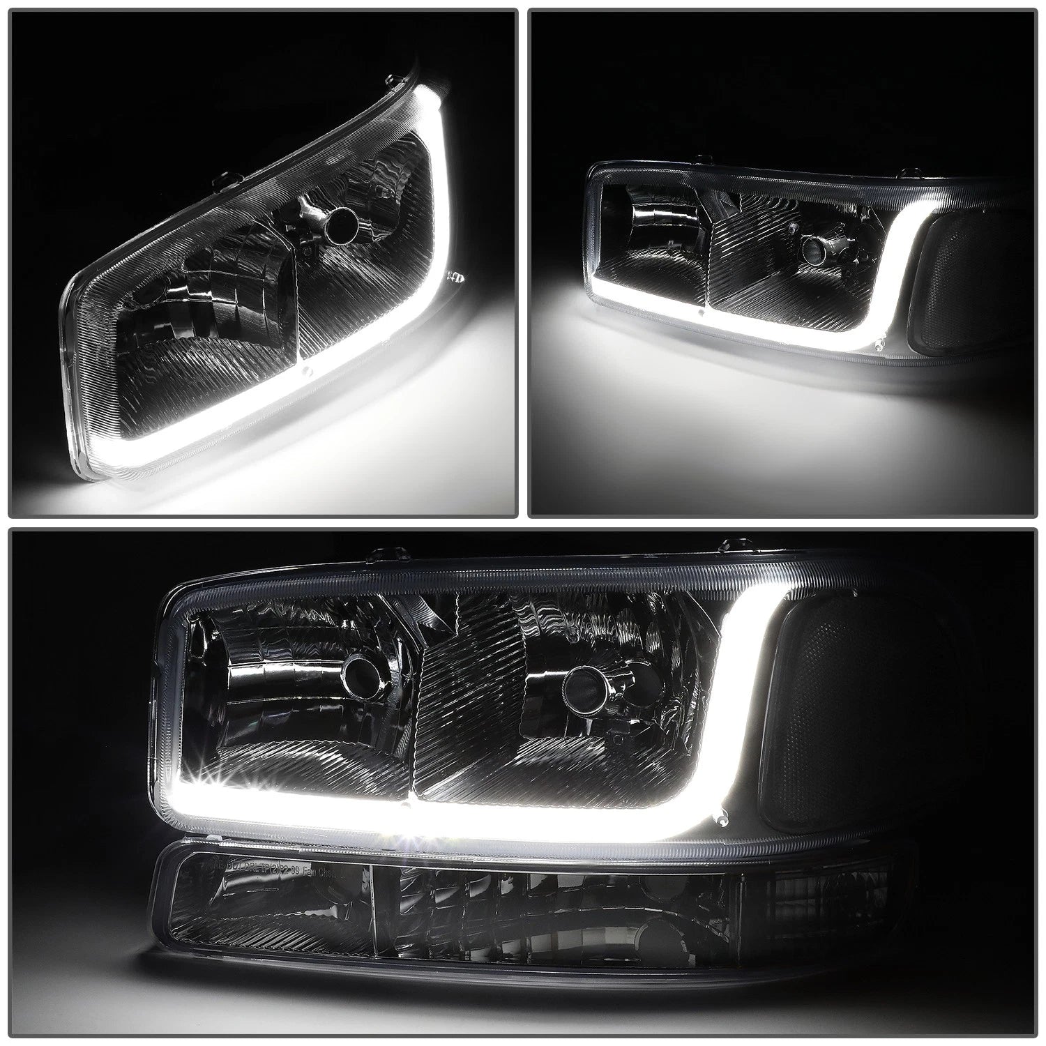 LED DRL Bar Headlight Bumper Lamp for GMC Sierra (1999–2007)