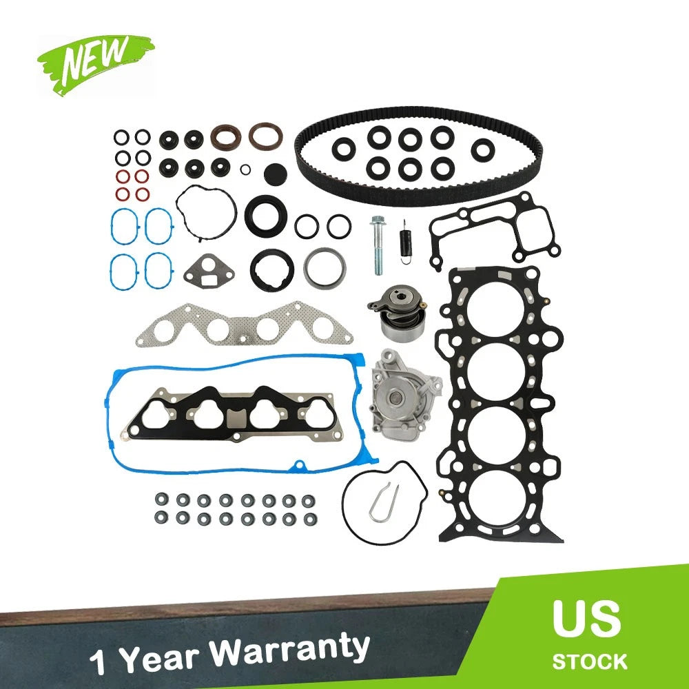Head Gasket Set Timing Belt Kit Water Pump for Honda Civic 1.7L (2001–2005)