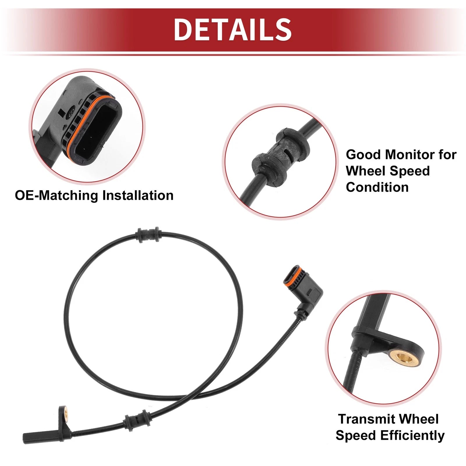 ABS Wheel Speed Sensor No. 1715400117 for Mercedes-Benz SLK55 (2005–2009)