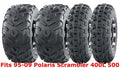 Set of 4 WANDA ATV Tires 23x7-10 & 22x11-10 for Polaris Scrambler 400L 500 (1995–2009)