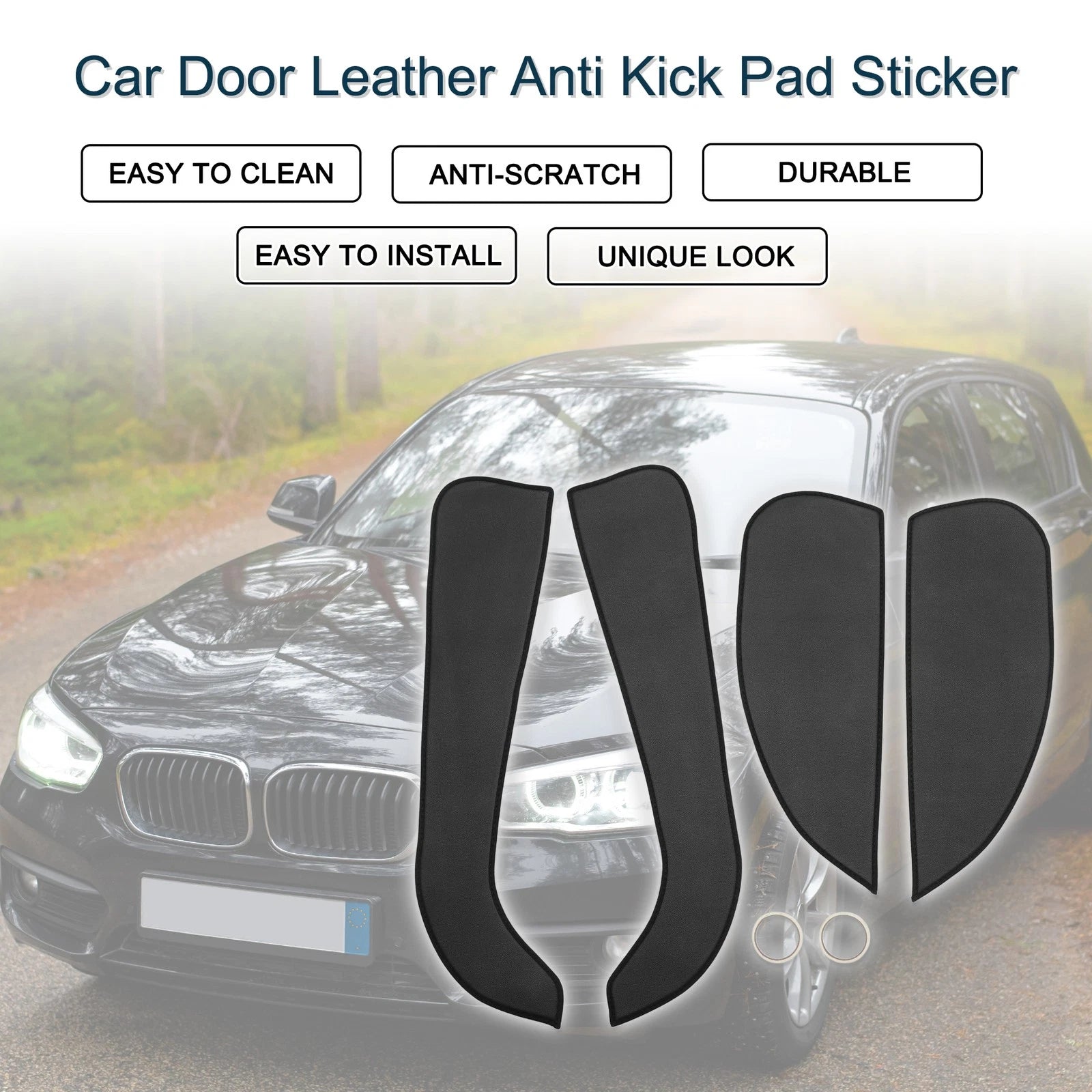 Set of 1 Car Door Leather Anti Kick Pad Sticker for BMW 1 Series (2012–2013)