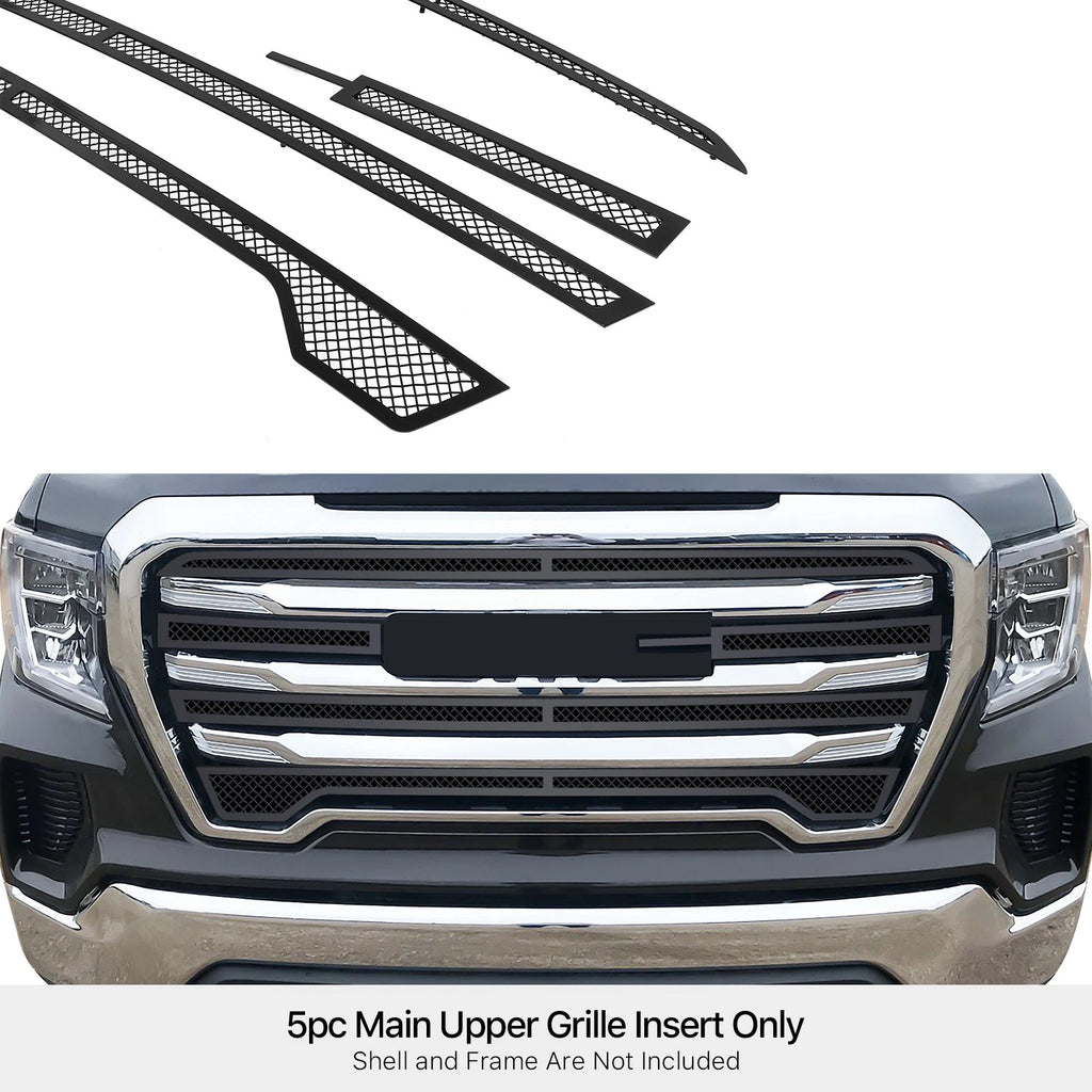 Stainless Black Mesh Grille Insert for GMC Sierra 1500 (2019-2021)