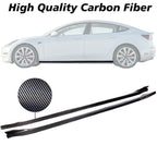 100% Carbon Fiber Side Skirts for Tesla Model 3 (2017–2023)