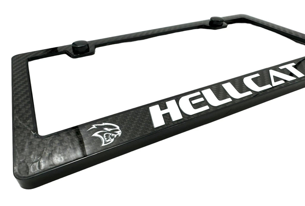 ABS License Plate Frame Real Carbon Fiber for Dodge Charger SRT Hellcat (2015–2023)