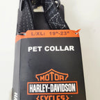 Large Black Nylon Dog Pet Collar for Harley-Davidson (MPC001-08-L)