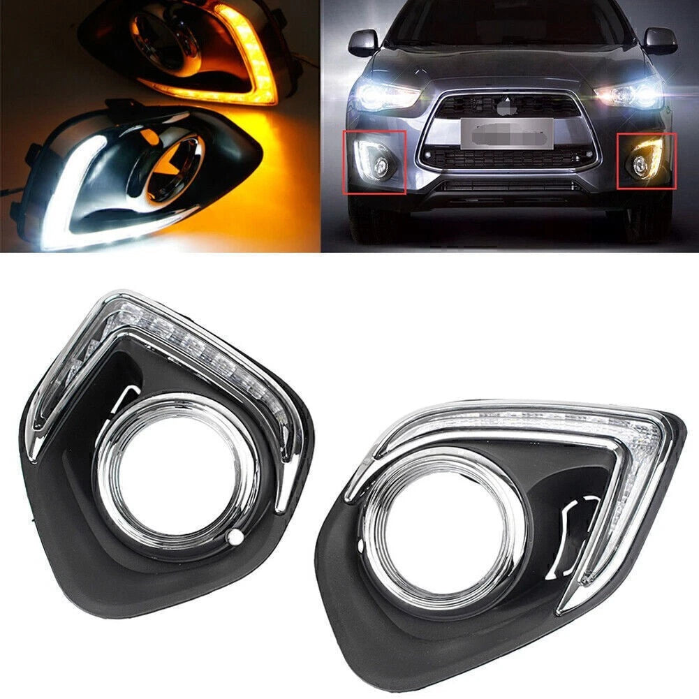 LED DRL Daytime Running Light w/ Turn Signal for Mitsubishi ASX Outlander (2013–2014)