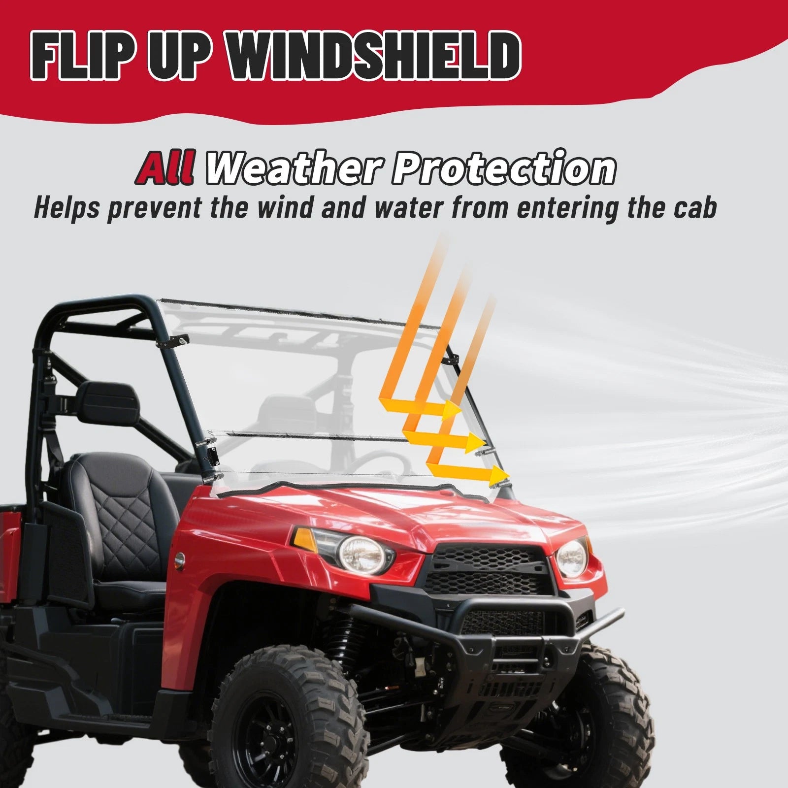 Folding Windshield for Polaris Ranger 500 4X4 (2006-2008)