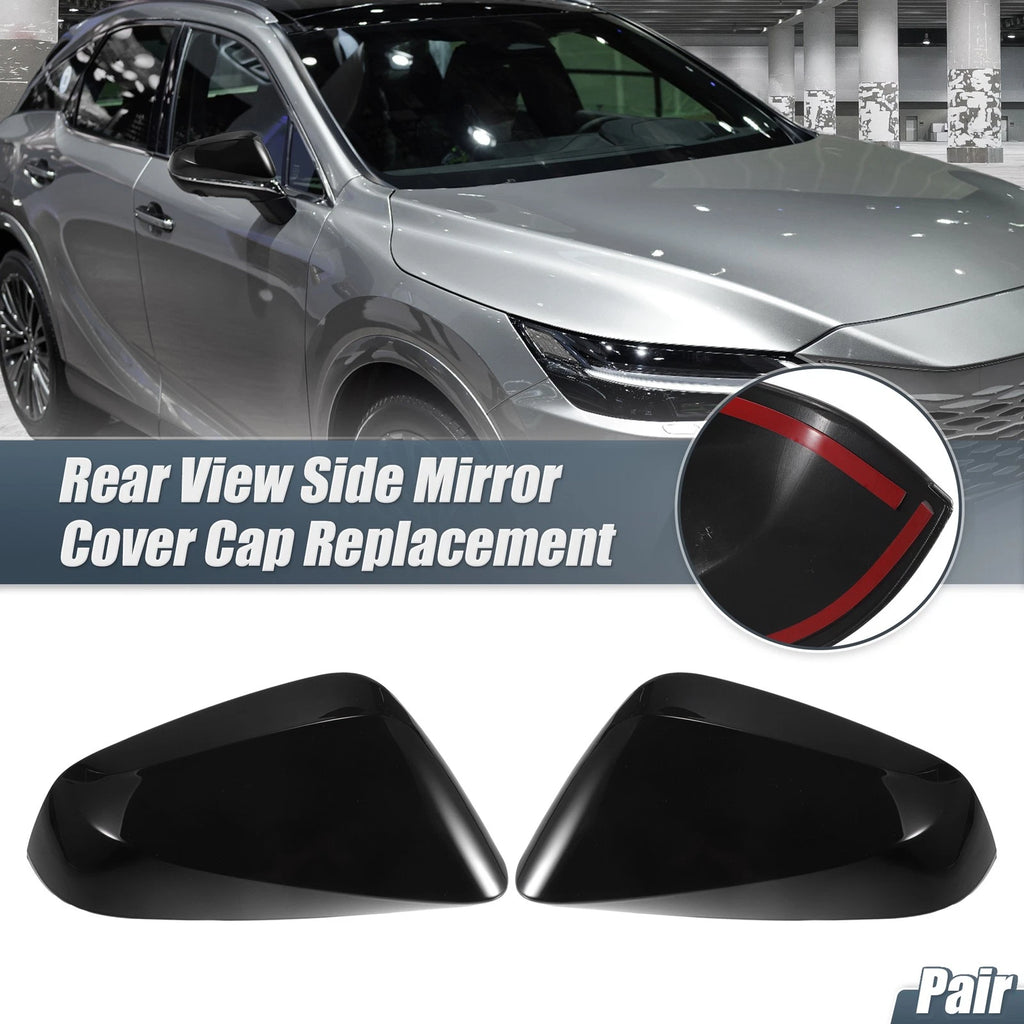 1 Pair Rearview Mirror Cover Caps Overlay Gloss Black for Lexus RX (2023)