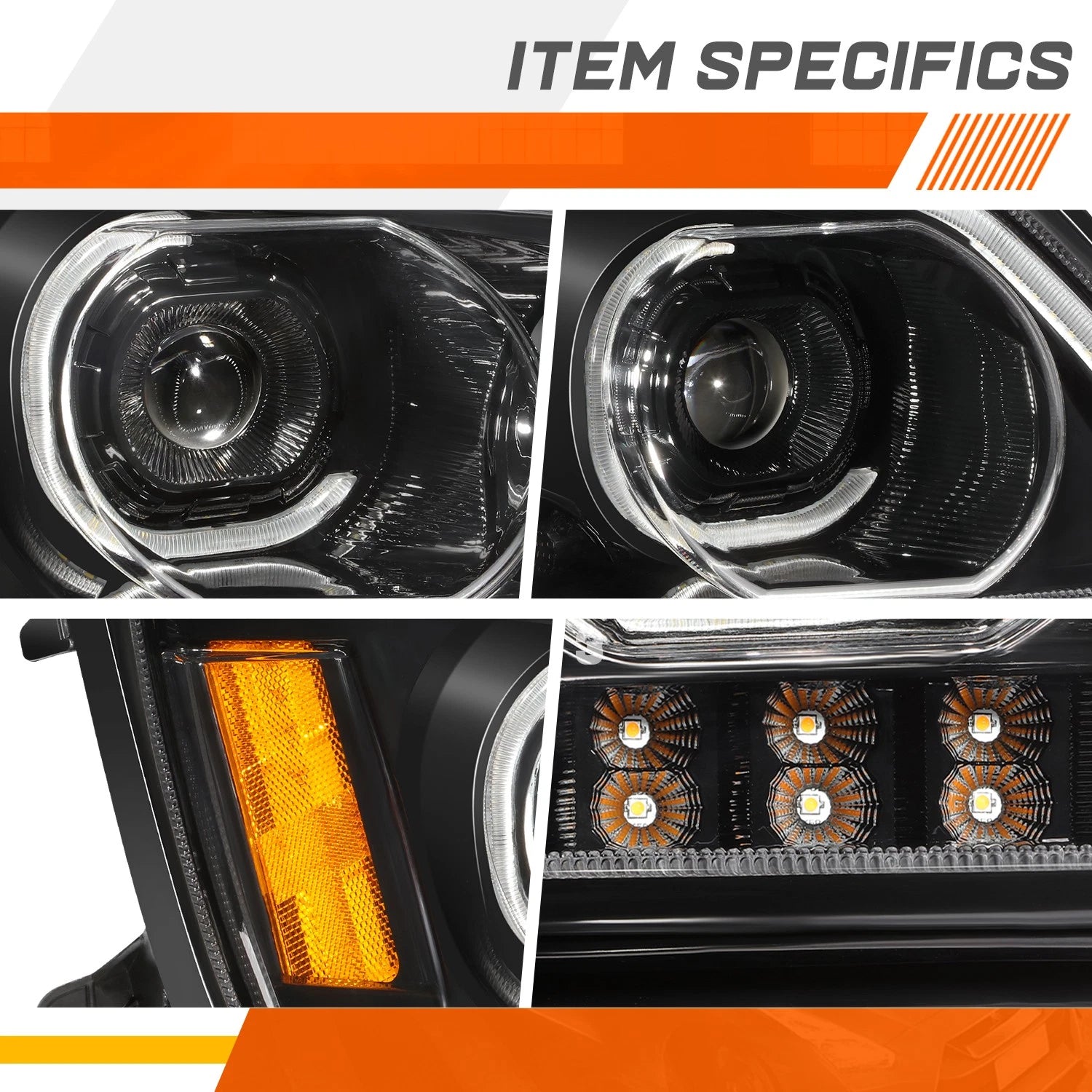 LED Dual Projector Headlight for Kenworth T170 T370 T660 (2008–2019)
