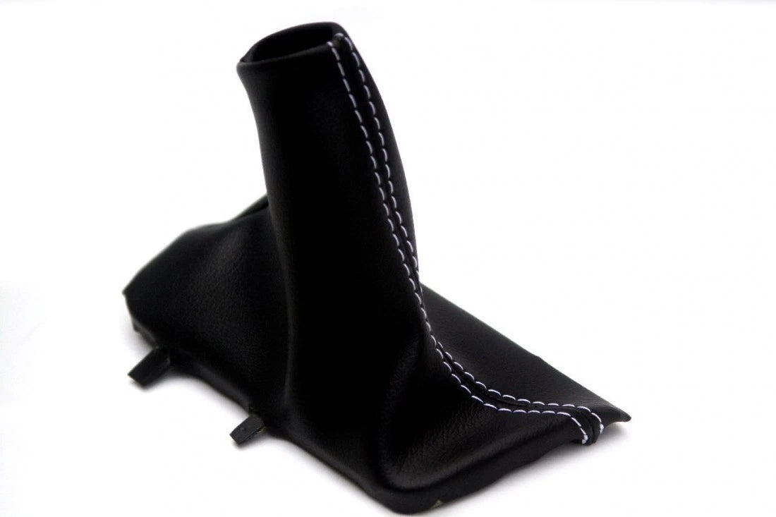 Emergency Brake Boot for Volvo S60 (2005–2008) - Leather Synthetic, White Stitch