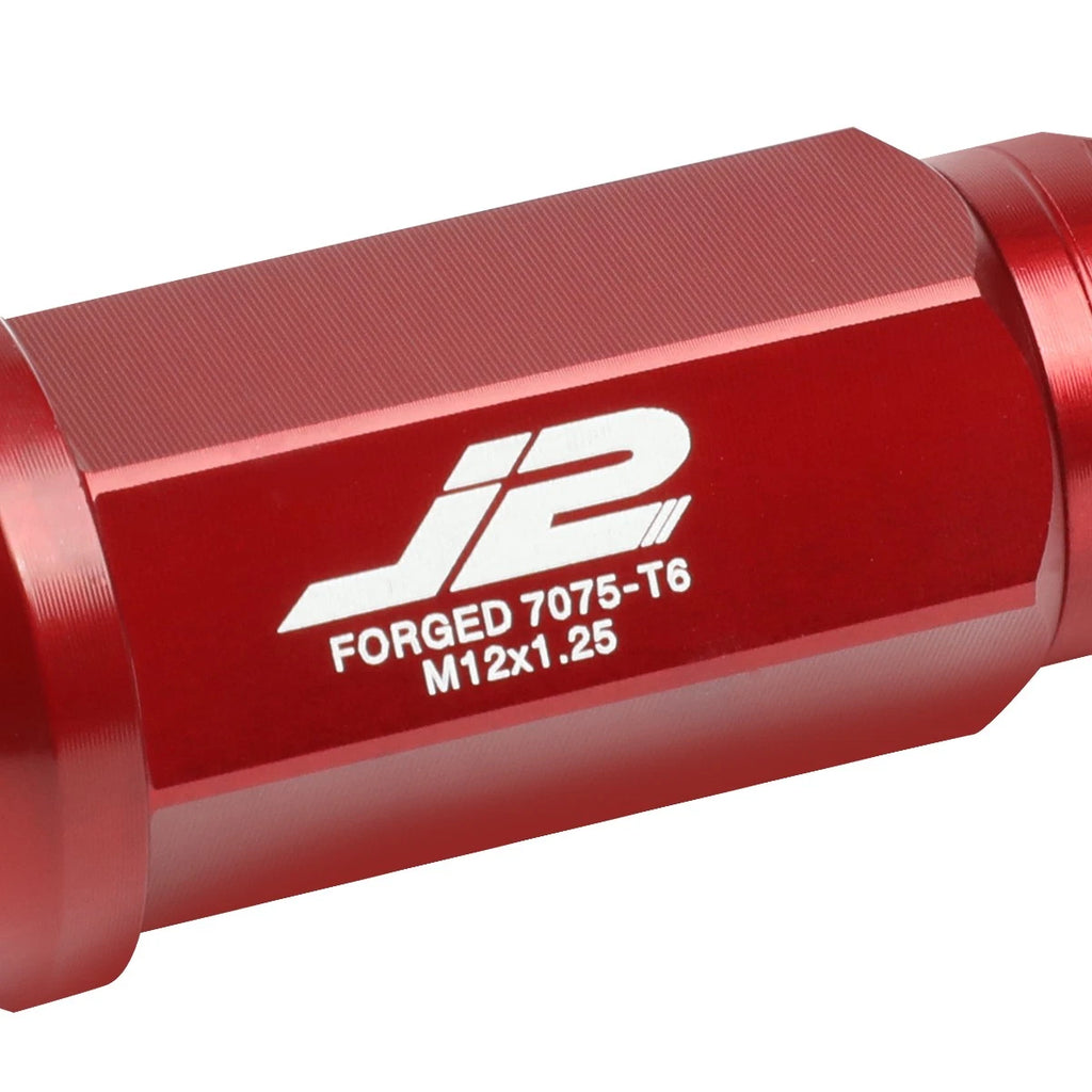 20Pcs J2 7075 Forged Aluminum M12x1.25 Spiky Cap Lug Nuts for Universal