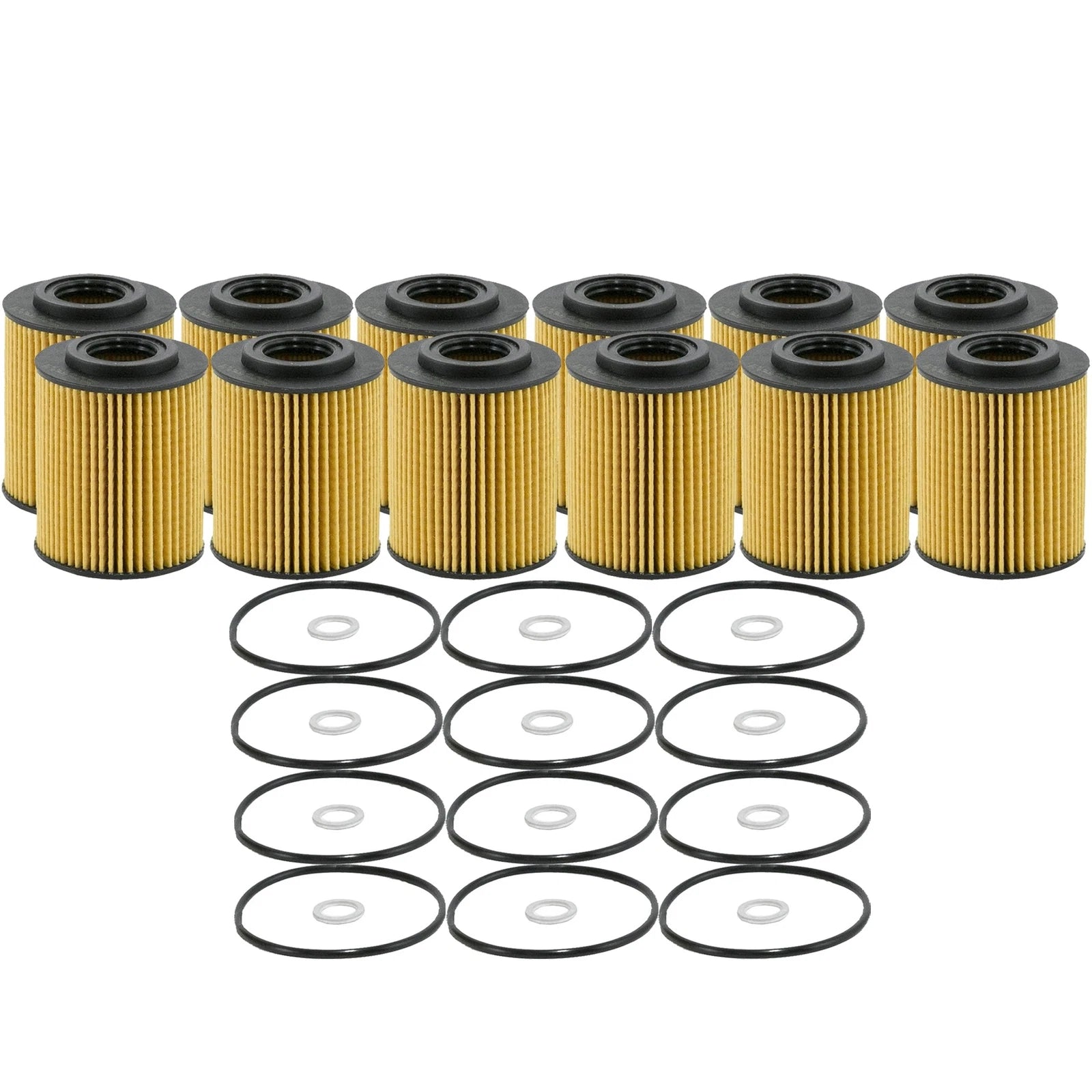 Set of 12 Engine Oil Filters for Hyundai Genesis Kia (StdAsp)