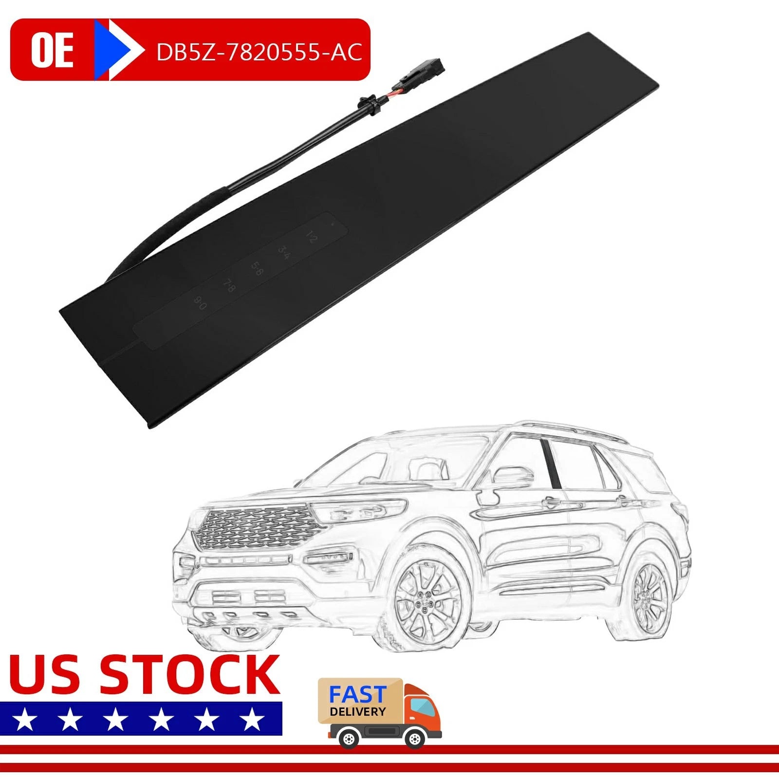 B Pillar with Door Entry Keypad DB5Z-7820555-AC for Ford Explorer (2011–2019)