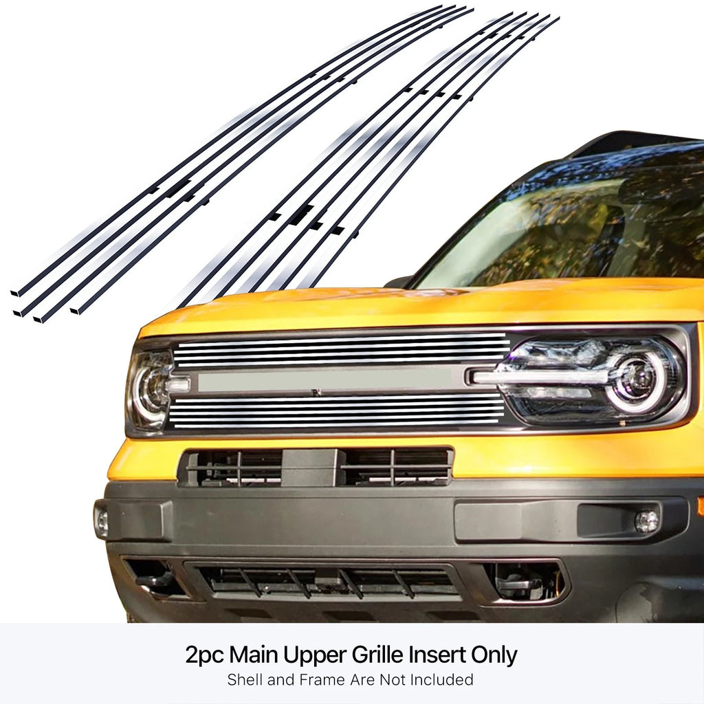 Stainless Chrome Billet Grille Insert for Ford Bronco Sport (2021-2026)