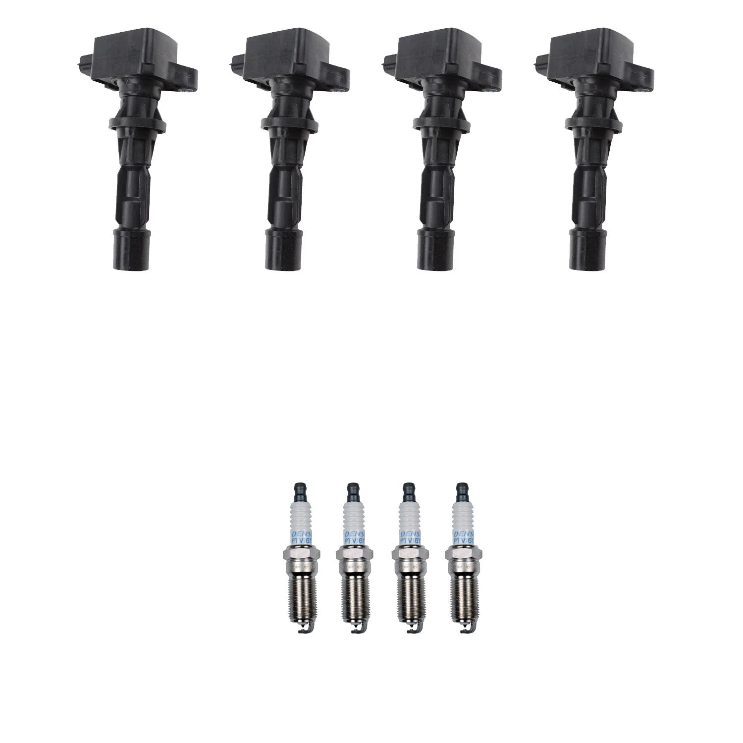 Set of 4 Ignition Coils & Spark Plugs for Mazda 3 6 CX-7 (2004–2013)