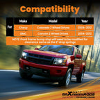 Set of 2 Front Drop Coil Springs for GMC Canyon (2004-2012) 2WD