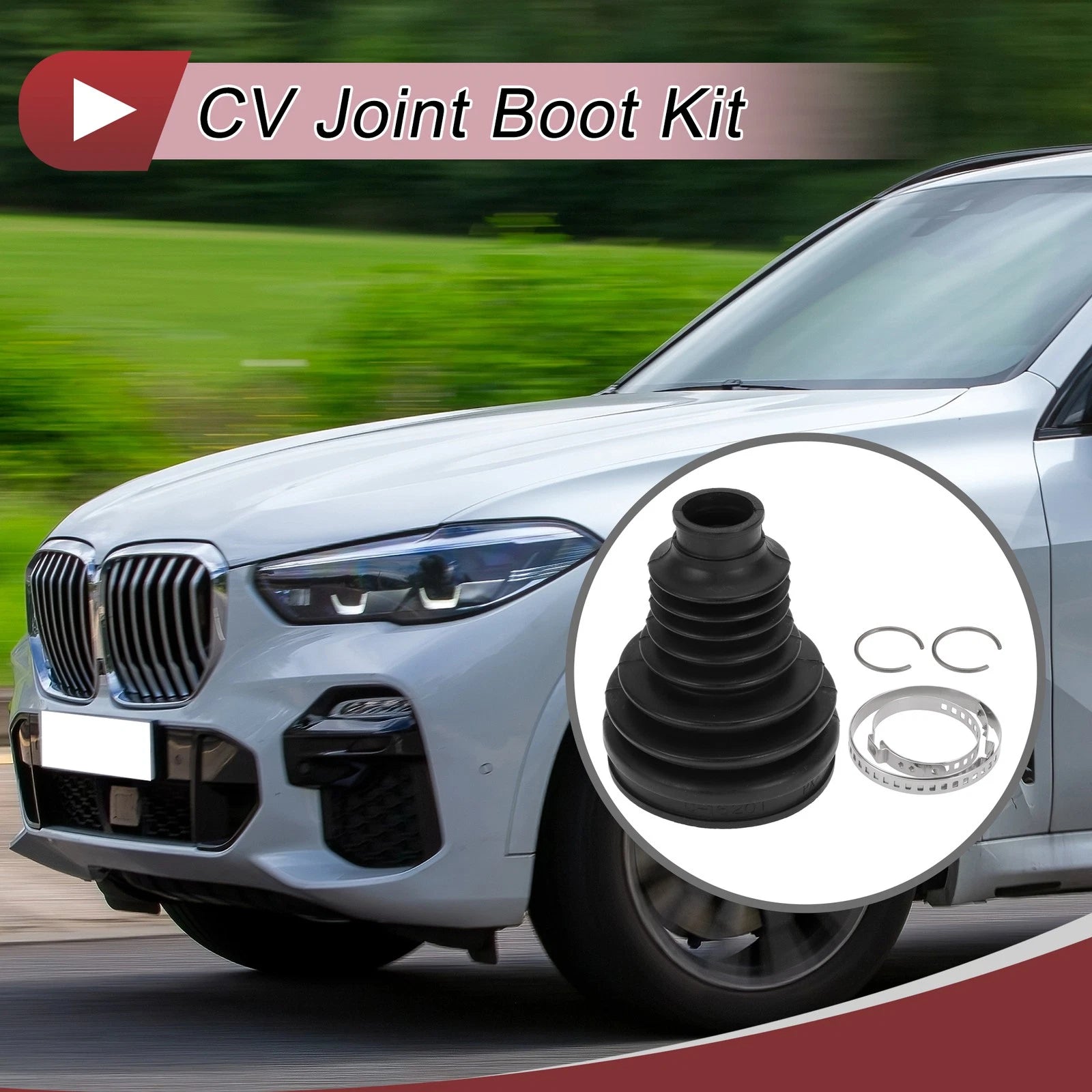 Inner CV Joint Boot Kit with Clamps for BMW X5 (2014–2018) - 31607608095