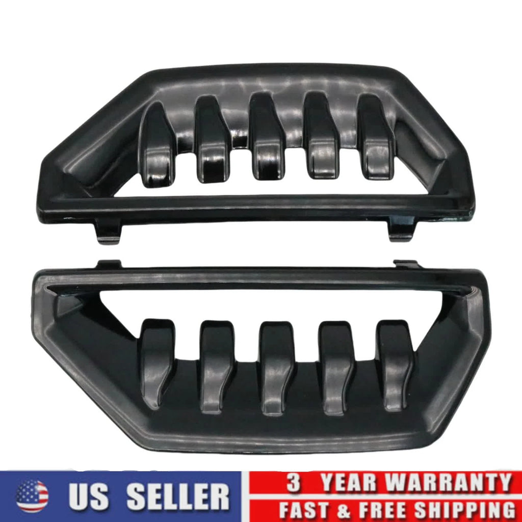 2X Front Poly Acrylic Bumper Grille Cover Air Duct for GMC Sierra 1500 (2022–2025)