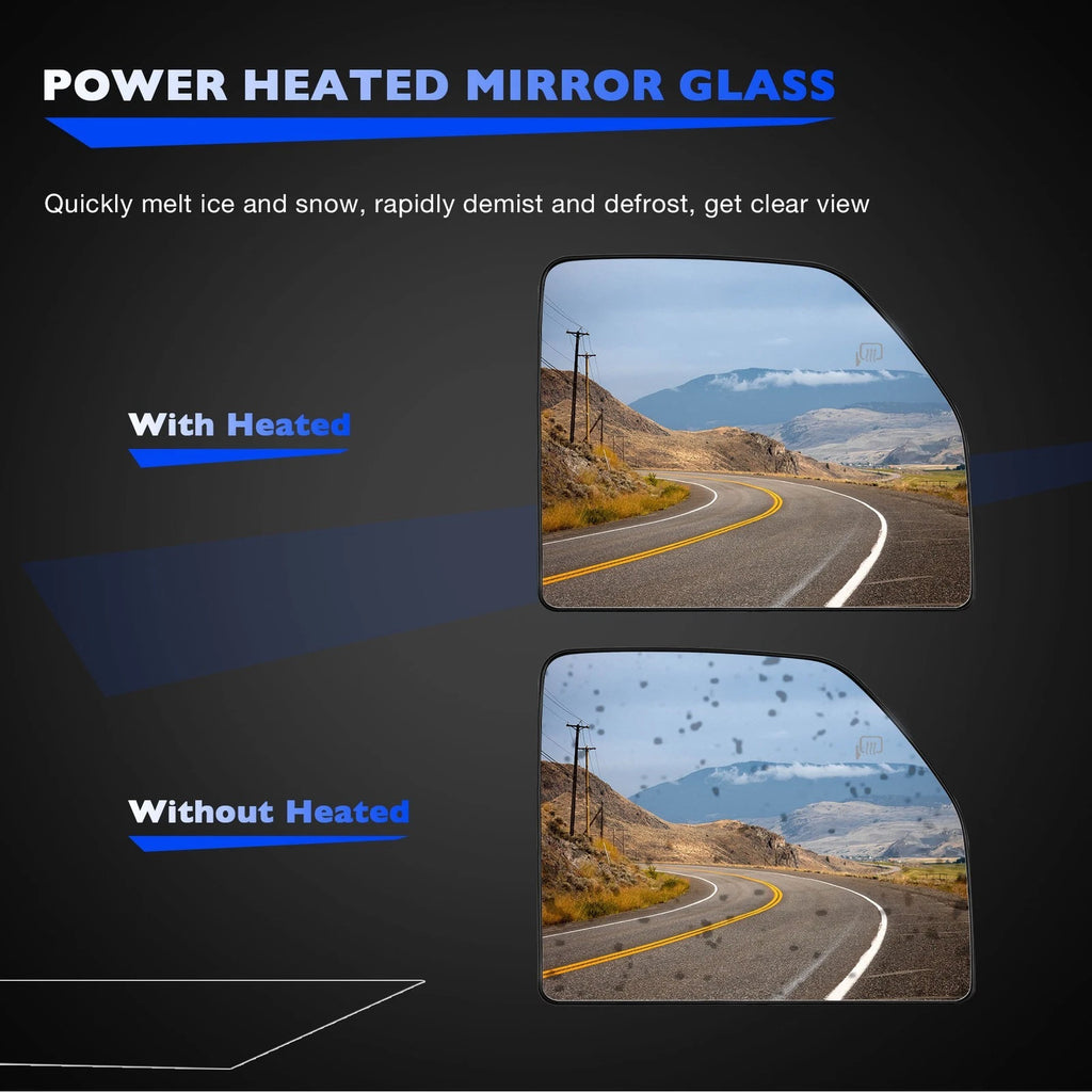Heated Mirror Glass for Ford F250 F350 SD (2017–2022) Right Side