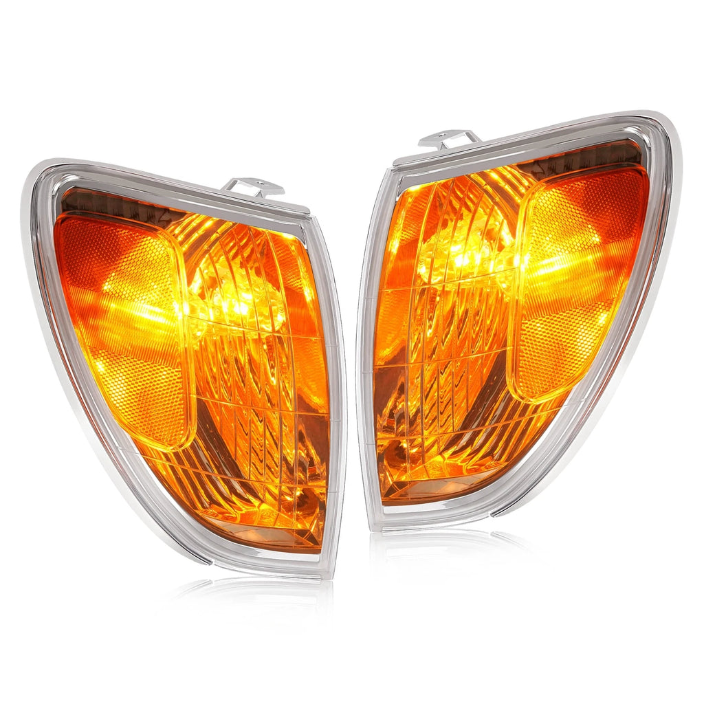 Chrome Amber Corner Lights Signal Marker Lamps for Land Cruiser (1998–2004)
