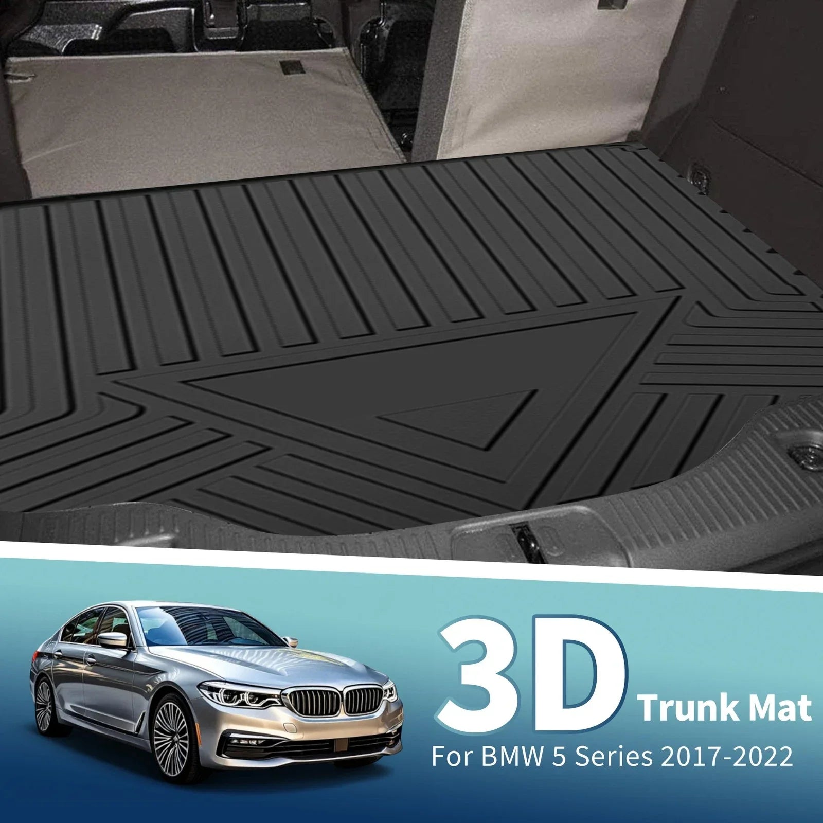 Cargo Liner Rear Trunk Mat for BMW 5 Series (2017-2022) TPE