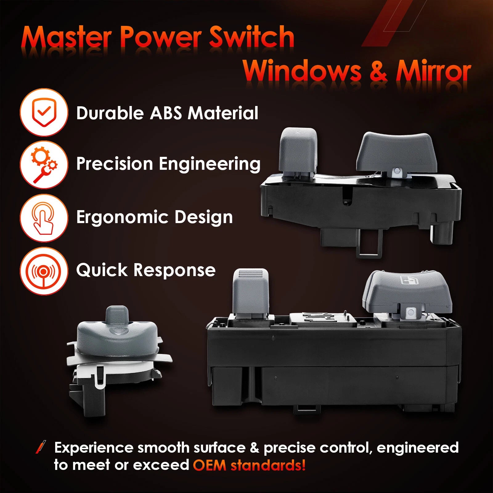 Power Window & Mirror Switch for Chevy GMC C/K 1500-3500 Tahoe (1995-2000)