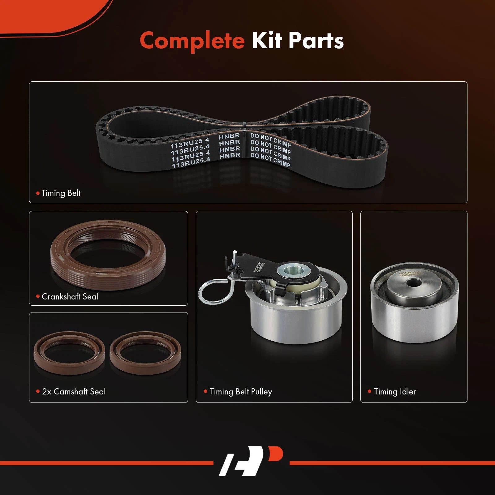 6X Timing Belt Kit for Hyundai Elantra (2006-2012)