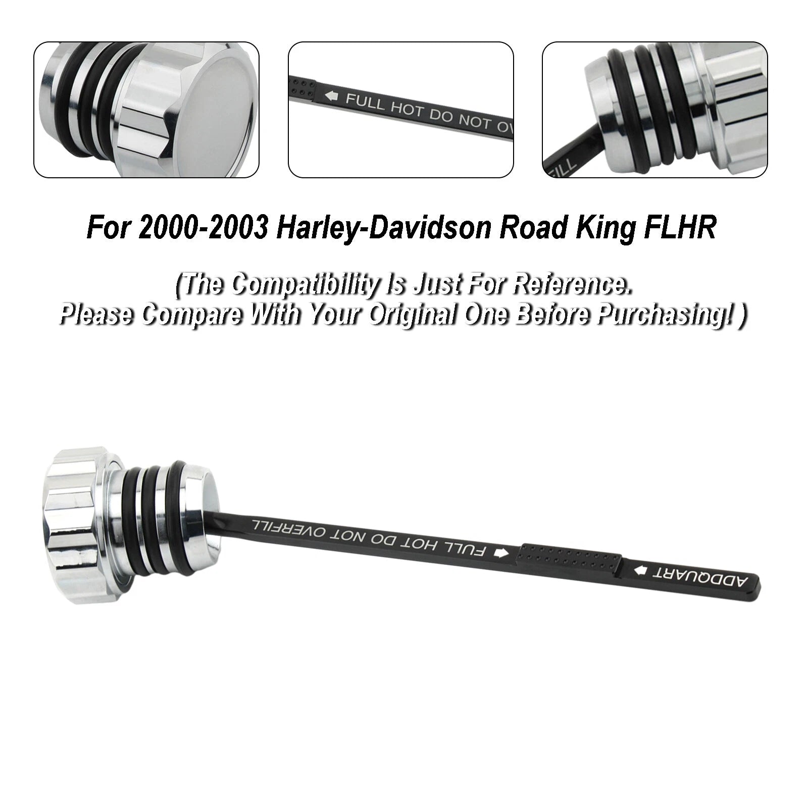 Oil Dipstick Tank Cap Plug 0710-0121 for Harley Touring Road King Electra Glide (2000–2006)