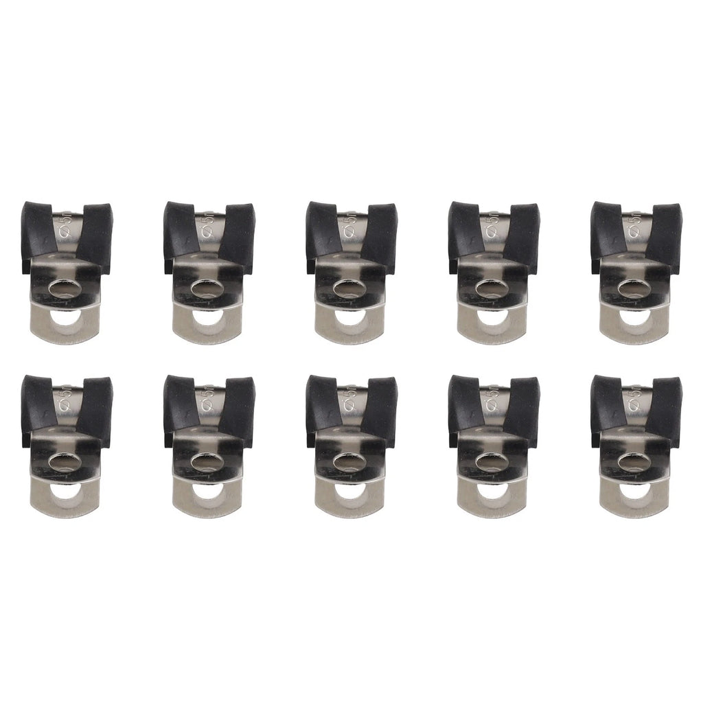 Set of 4 P Clips for Hose Pipe Clamp (Industrial Grade, Galvanized Iron)
