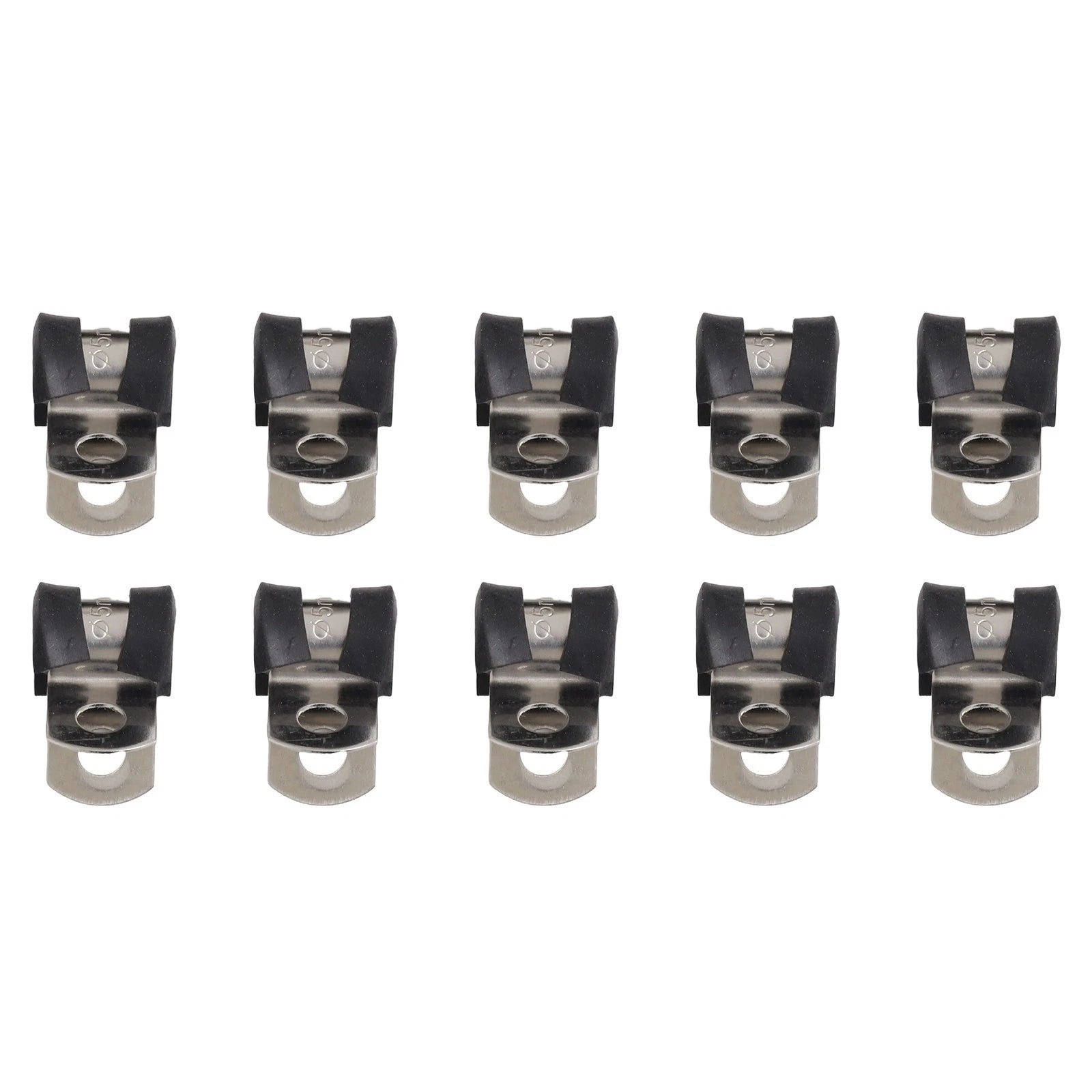 Set of 4 P Clips for Hose Pipe Clamp (Industrial Grade, Galvanized Iron)