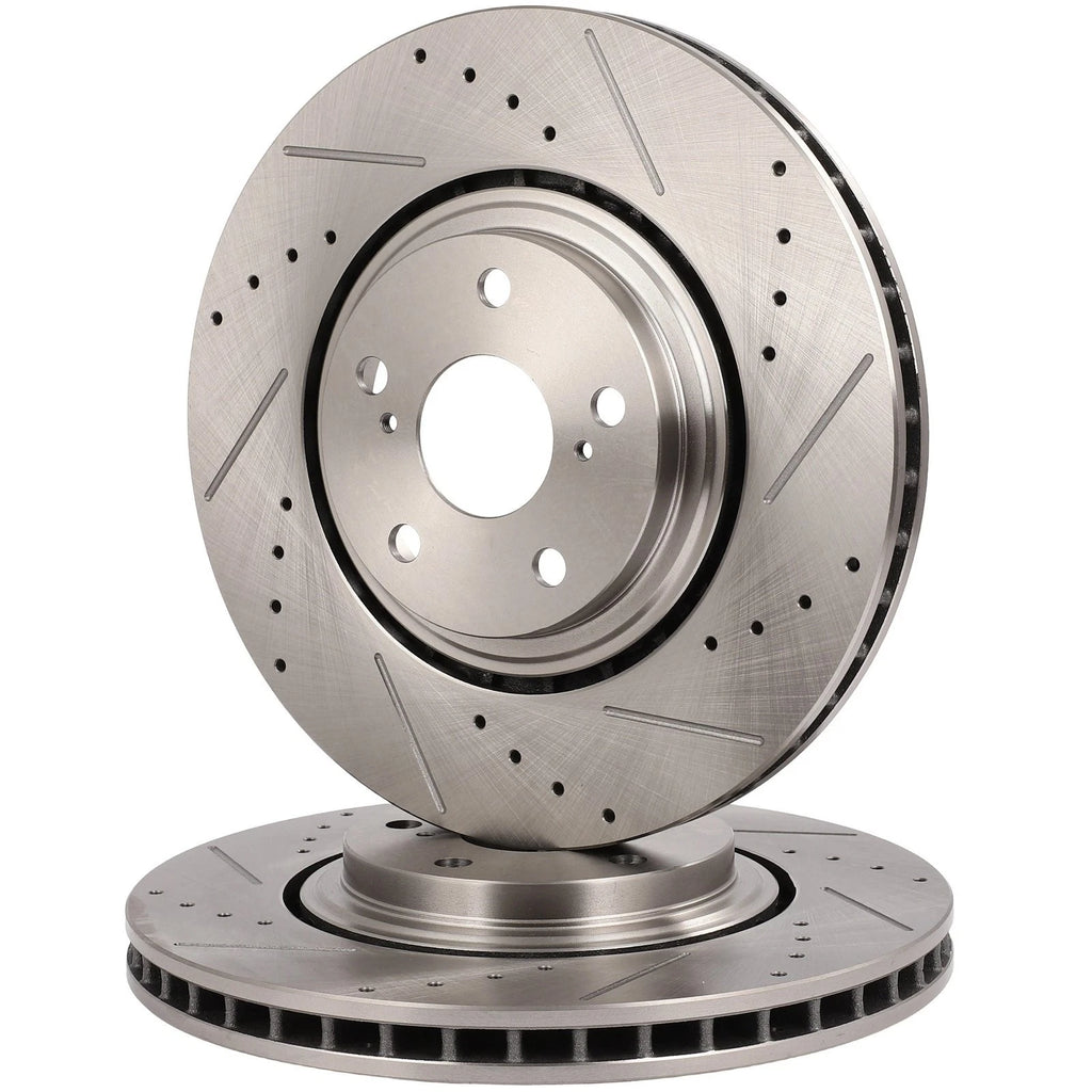 Front Drilled Slotted Brake Rotors for Lexus NX200t NX300h RX350 (2010–2015)