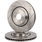 Front Drilled Slotted Brake Rotors for Lexus NX200t NX300h RX350 (2010–2015)