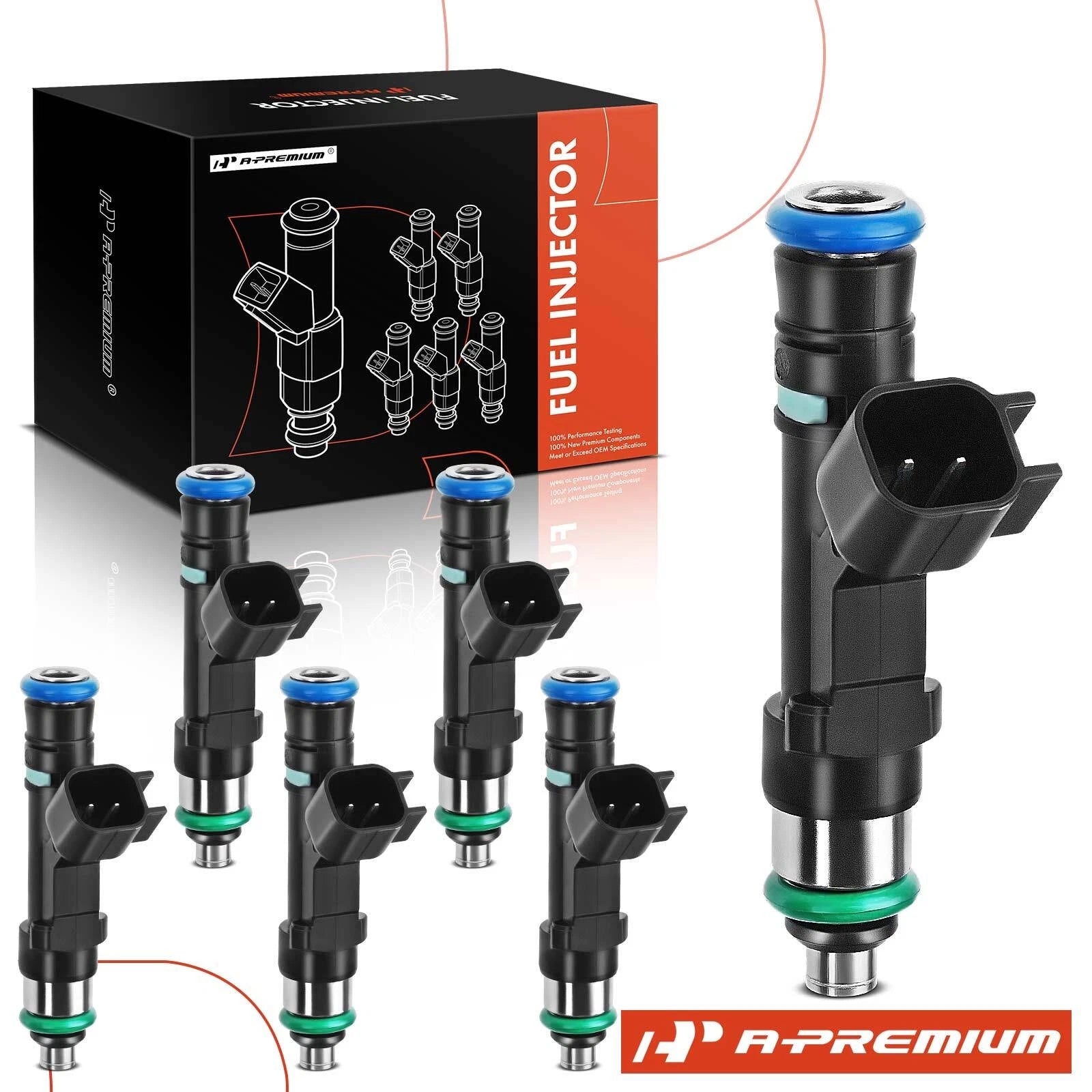 Set of 6 Fuel Injectors for Ford Fusion Mercury Milan (2006–2009)