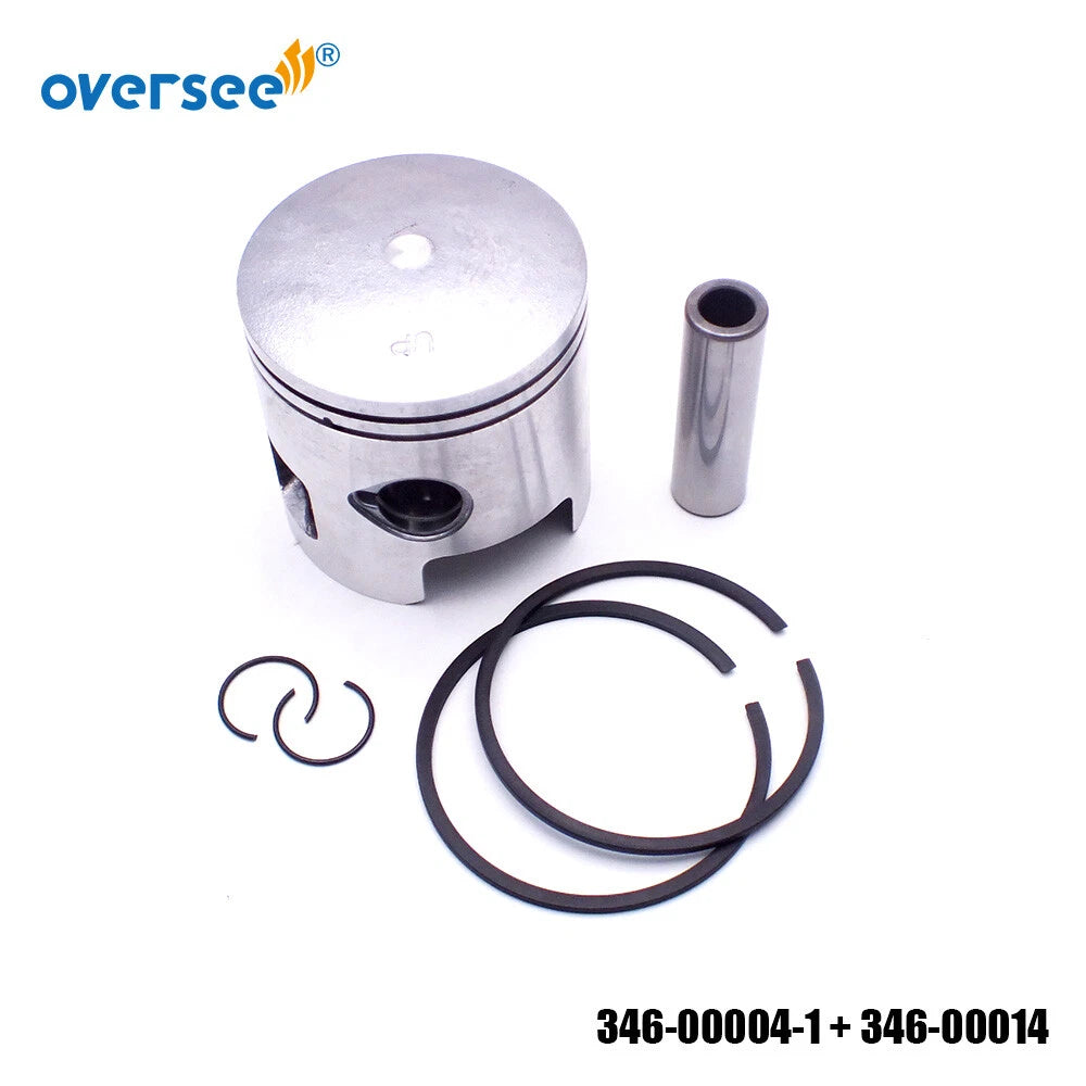 Piston Kit +0.50 & Piston Ring 346-00014 for Tohatsu Outboard 25 30HP (1990–2023)