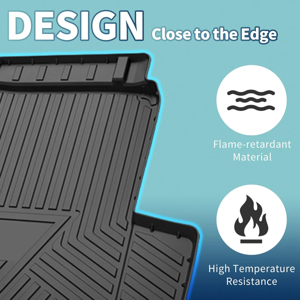 Flat Face Cargo Liner Rear Trunk Mat for Chevrolet Malibu (2016–2023) TPE