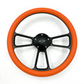 5 Hole Slotted Steering Wheel for 14 Inch Black (Universal)