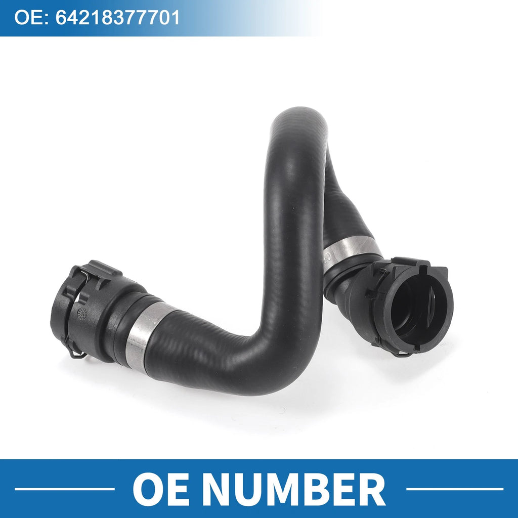 HVAC Heater Hose No. 64218377701 for BMW 745i (2002–2005) Rubber Black